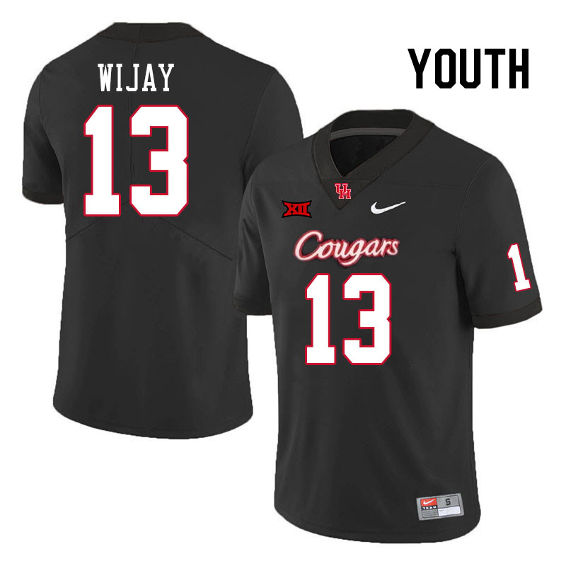 Youth #13 Indiana Wijay Houston Cougars College Football Jerseys Stitched Sale-Black